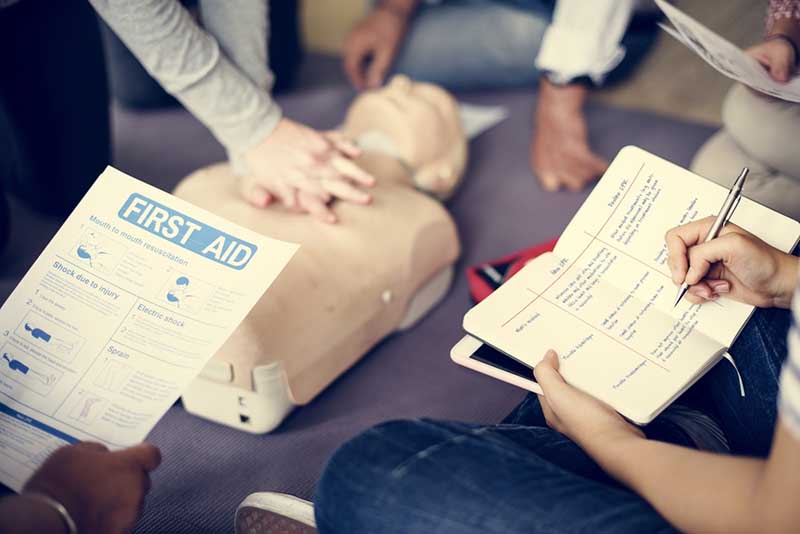 first aid at work course demonstration
